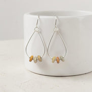 Stardust Teardrop Hoop Earrings