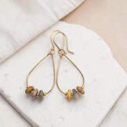 Stardust Teardrop Hoop Earrings