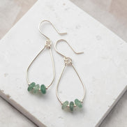 Comet Teardrop Hoop Earrings