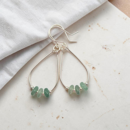 Comet Teardrop Hoop Earrings