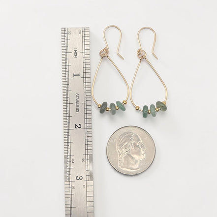 Comet Teardrop Hoop Earrings