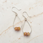 Solar Flare Teardrop Hoop Earrings