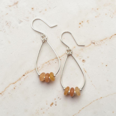 Solar Flare Teardrop Hoop Earrings
