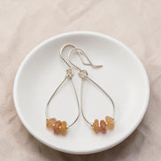 Solar Flare Teardrop Hoop Earrings