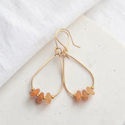 Solar Flare Teardrop Hoop Earrings
