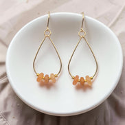Solar Flare Teardrop Hoop Earrings