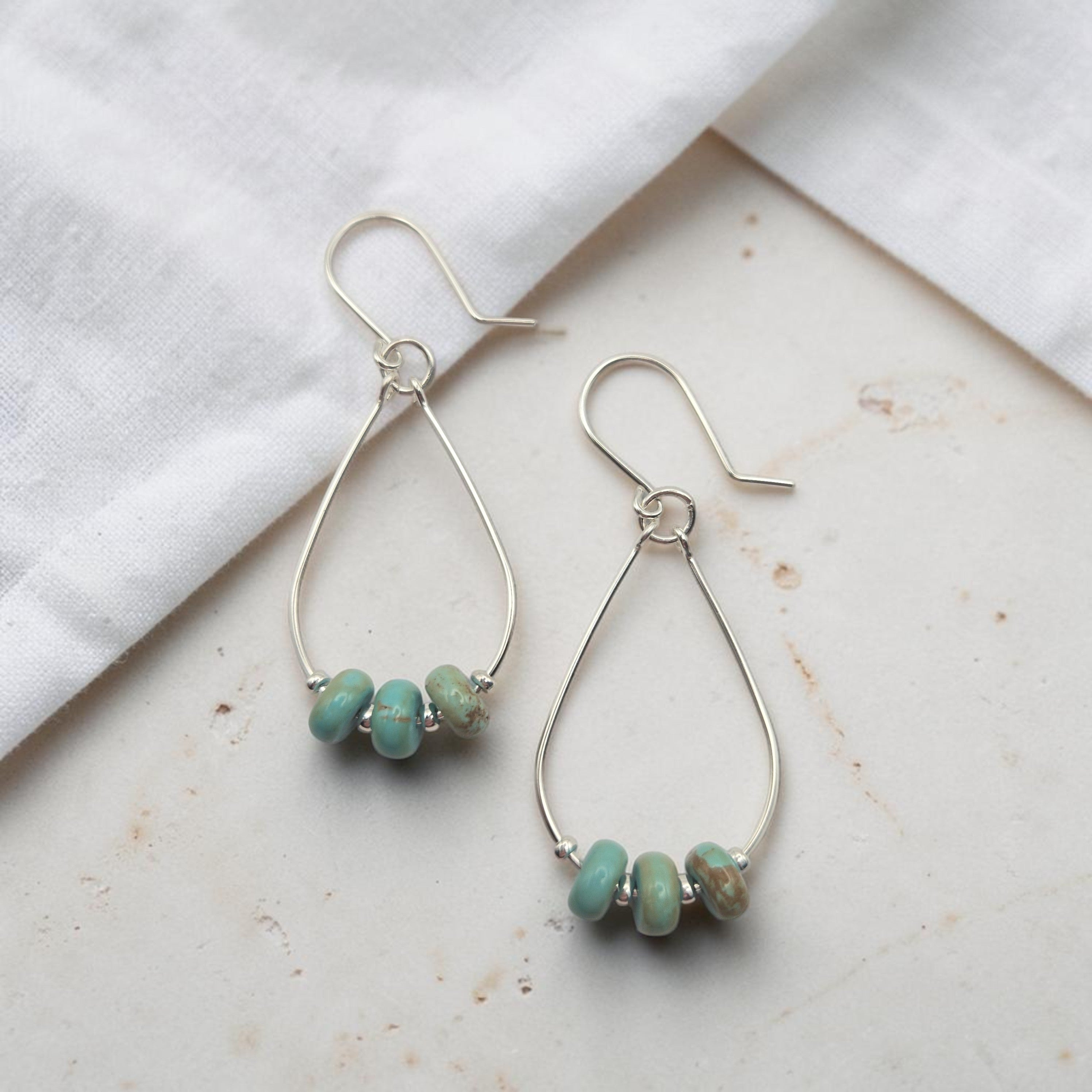 Open Sky Teardrop Hoop Earrings
