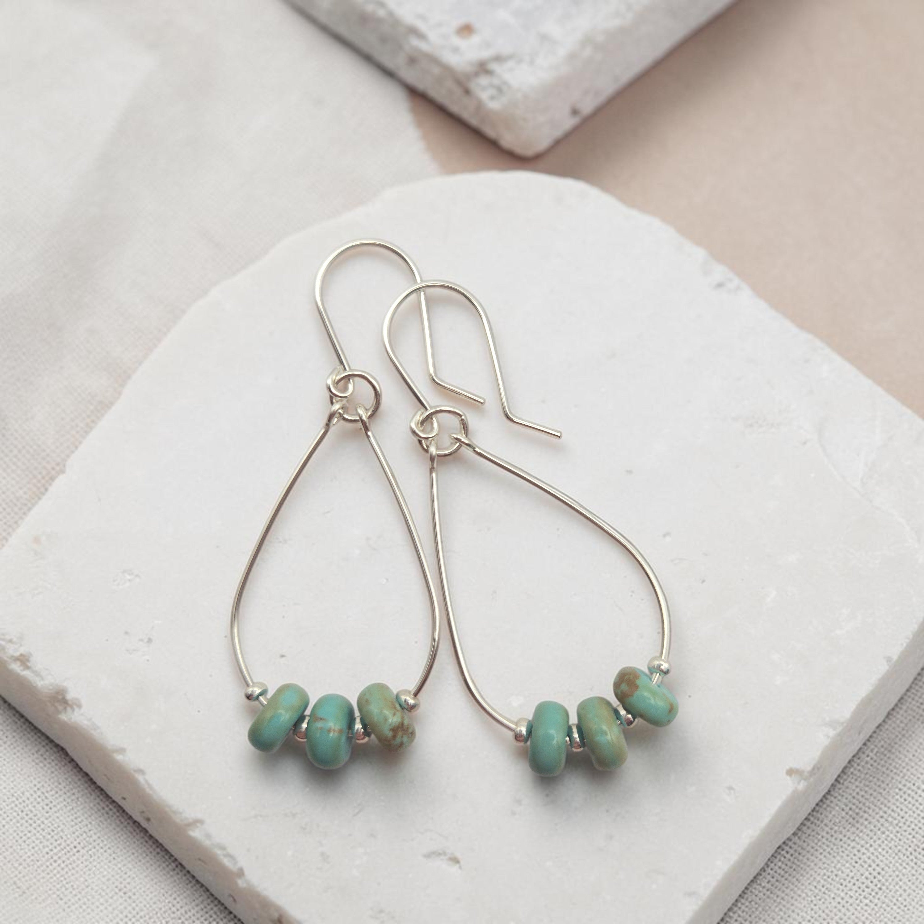 Open Sky Teardrop Hoop Earrings