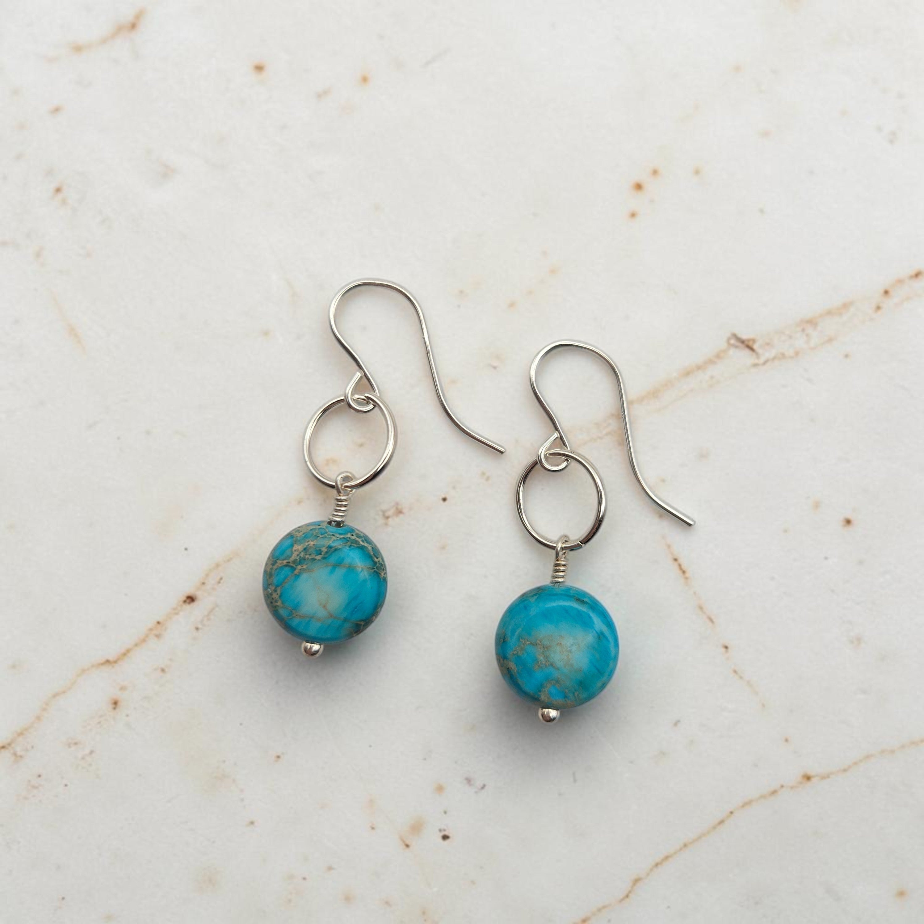 Coin - Silver and Turquoise