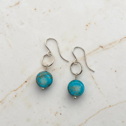 Coin - Silver and Turquoise