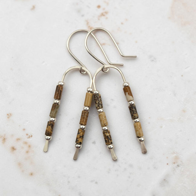 Desert Sands Wishbone Earrings | Silver