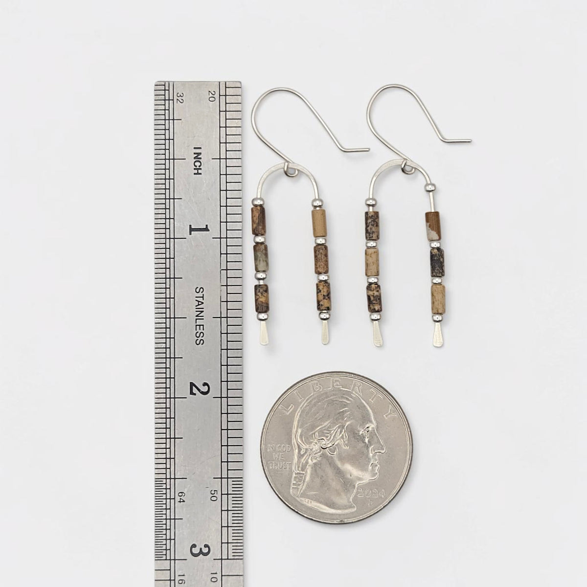 Desert Sands Wishbone Earrings | Silver