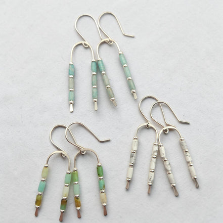 Morning Meadow Wishbone Earrings | Silver