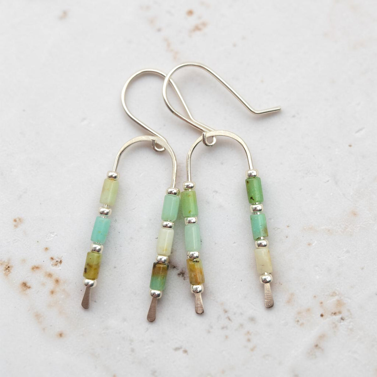 Morning Meadow Wishbone Earrings | Silver