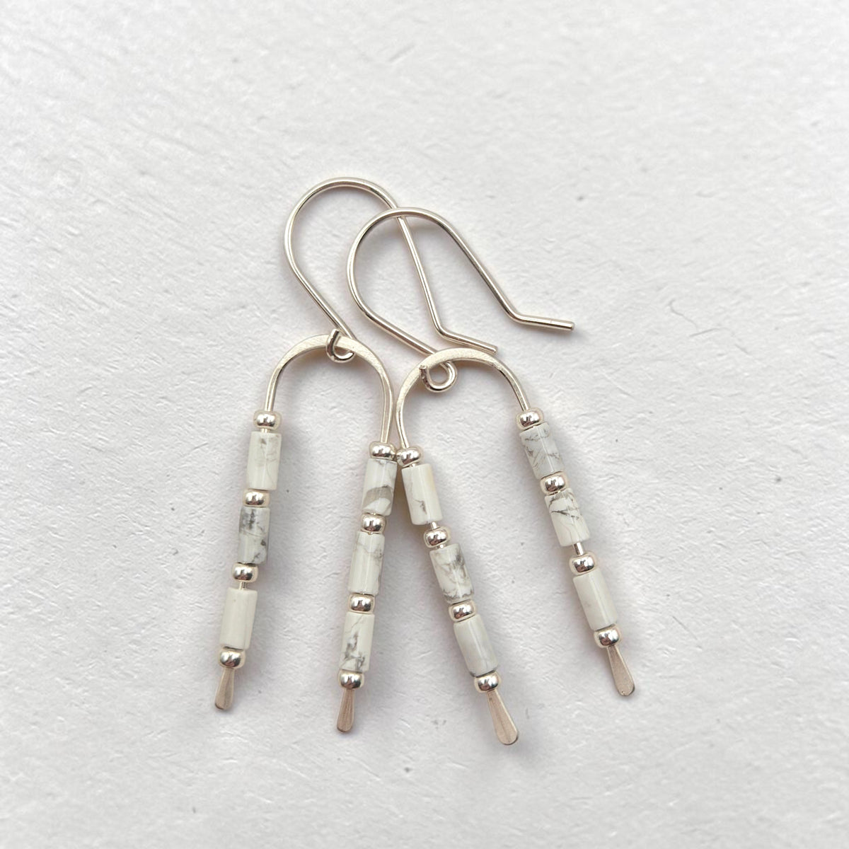 Morning Meadow Wishbone Earrings | Silver