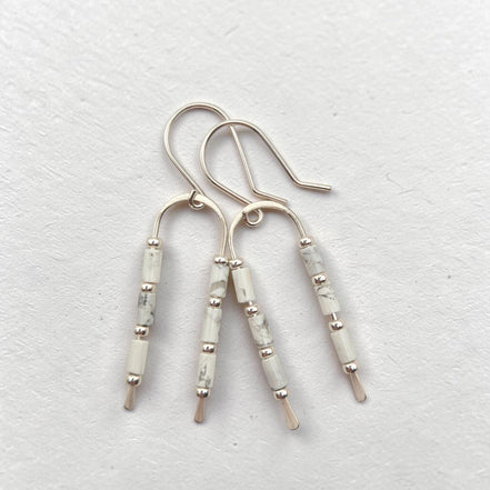Morning Meadow Wishbone Earrings | Silver
