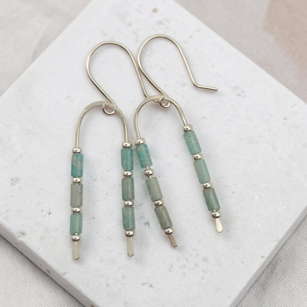 Morning Meadow Wishbone Earrings | Silver
