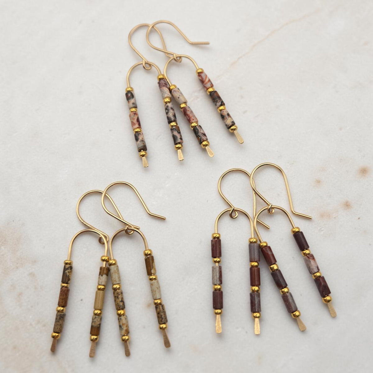 Desert Sands Wishbone Earrings | Gold