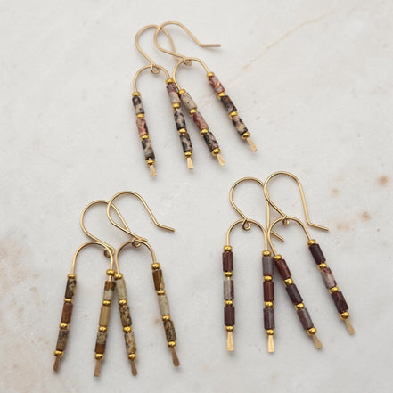 Desert Sands Wishbone Earrings | Gold