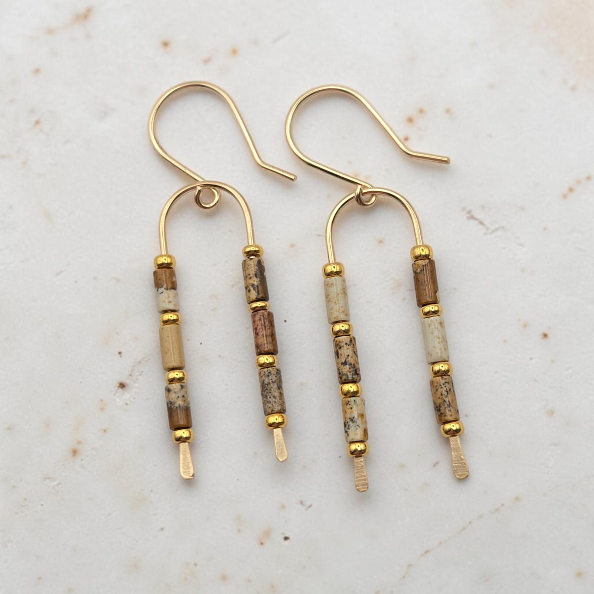 Desert Sands Wishbone Earrings | Gold
