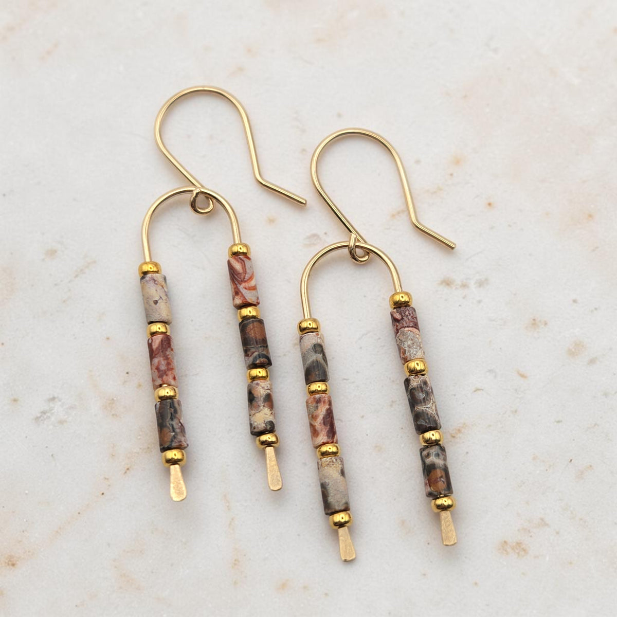 Desert Sands Wishbone Earrings | Gold