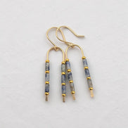 Blue Moon Wishbone Earrings | Gold