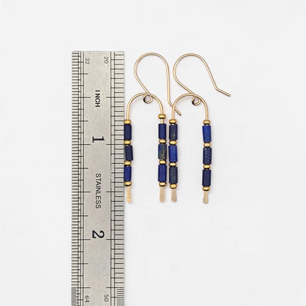 Blue Moon Wishbone Earrings | Gold