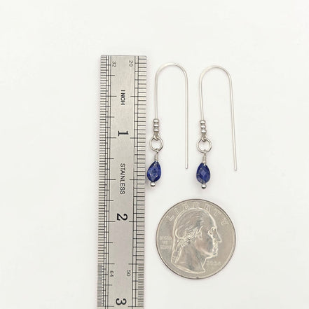 Teardrop Lapis Threaders