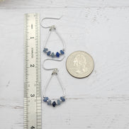 Lane - Silver & Blue Aventurine Earrings Bijou by SAM   