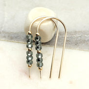 Cheval - Gold & Smokey Quartz Earrings Etsy   