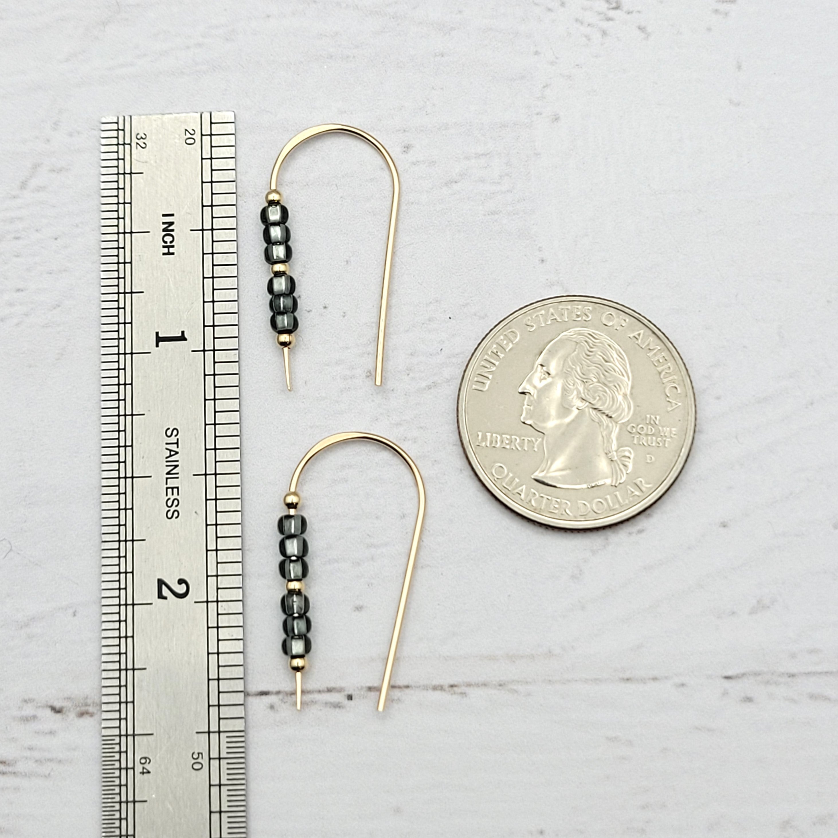 Cheval - Gold & Smokey Quartz Earrings Etsy   