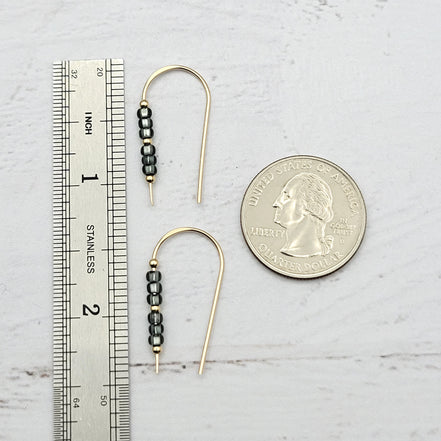 Cheval - Gold & Smokey Quartz Earrings Etsy   