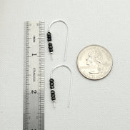 Cheval - Silver and Black Earrings Bijou by SAM   