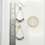 Lane - Gold & Blue Aventurine Earrings Bijou by SAM   