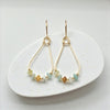 Lane - Gold & Amazonite Earrings Bijou by SAM
