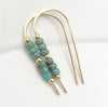 Cheval - Gold & Turquoise Earrings Etsy   
