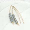 Wish - Blue Angelite & Gold Earrings Bijou by SAM   