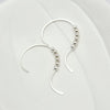 Open Heart - Silver & Silver Earrings Bijou by SAM   