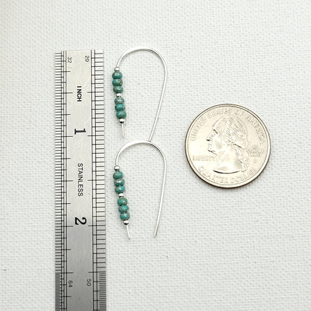 Cheval - Silver and Turquoise Earrings Bijou by SAM   