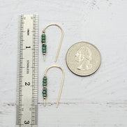 Cheval - Gold & Turquoise Earrings Etsy   