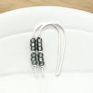 Cheval - Silver and Smokey Quartz Earrings Bijou by SAM   