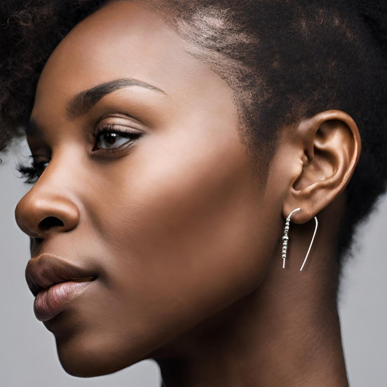 Cheval - Silver and Silver Earrings Bijou by SAM   