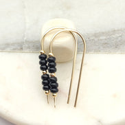 Cheval - Gold & Black Earrings Etsy   