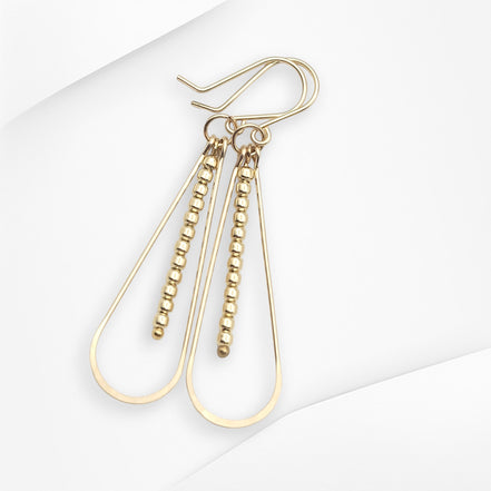 Harley - Gold & Gold Earrings Bijou by SAM   