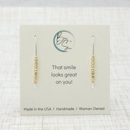 Wish - Silver with Gold Beads Earrings Bijou by SAM   
