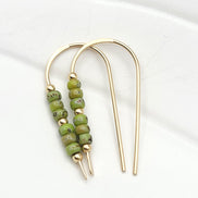 Cheval - Gold & Chartreuse Earrings Etsy   