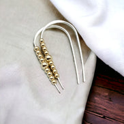 Cheval - Silver and Gold Earrings Bijou by SAM   