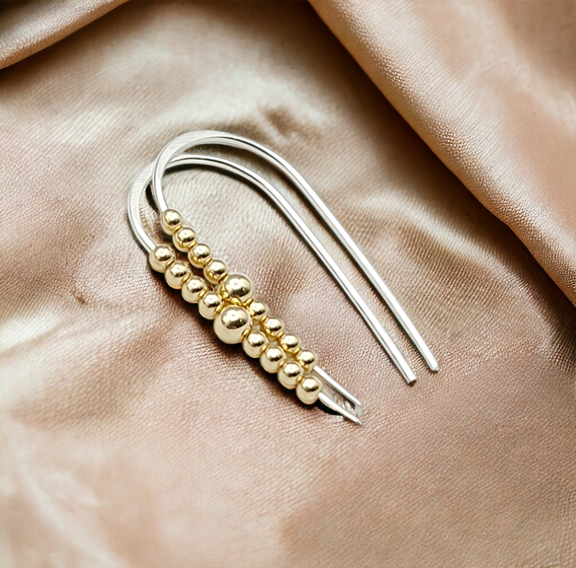 Cheval - Silver and Gold Earrings Bijou by SAM   