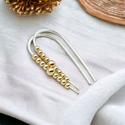 Cheval - Silver and Gold Earrings Bijou by SAM   