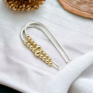 Cheval - Silver and Gold Earrings Bijou by SAM   